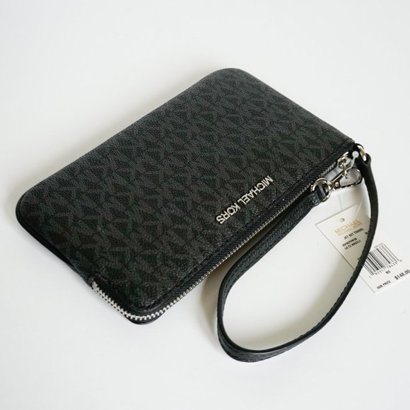 Michael Kors Jet Set LG TZ Wristlet MK Black - Picture 3 of 9